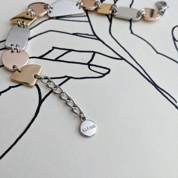 Tri-Tone Sculptural Flex Bracelet - Picture 2 of 4